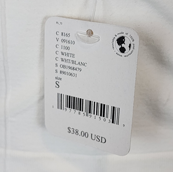 Free People Intimately White Bralette S NWT Seamless Square Neck Adjustable - Picture 5 of 5